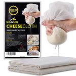 Sufaniq Cheese Cloths, Grade 90 (9 Sq Feet) 100% Pure Cotton Reusable Cheesecloth, Unbleached Ultra Fine Fabric, Cheesecloth for Straining, Premium Butter Muslin Cloth for Straining - 1 Sq Yard