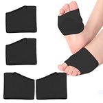 RooRuns Metatarsal Pads Ball of Foot Cushions for Pain Relief,Gel Pads Cushion for Metatarsalgia Mortons Neuroma Fabric Metatarsal Sleeve Pads for Women/Men,Black L(2 Pair)