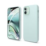 elago Compatible with iPhone 12 Mini Case, Liquid Silicone Case, Full Body Protective Cover, Shockproof, Slim Phone Case, Anti-Scratch Soft Microfiber Lining, 5.4 inch (Green)