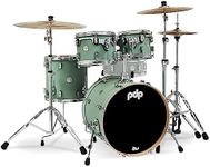 Pacific Drums & Percussion PDP Concept Maple 4-Piece Fusion, Satin Seafoam Drum Set Shell Pack (PDCM20FNSF), 8x10 &9x12 Tom,14x14 Floor Tom, 16x20 Kick Drum