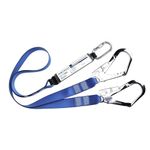 Portwest FP51 Safety Lanyard Double Webbing with Shock Absorber - Fall Protection Harness 1.8m Royal Blue