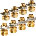 SAHENITEANA Garden Hose Brass Repair Kit, Hose Mender End Female and Male Hose Connector with Stainless Steel Clamp, Fit for 3/4" or 5/8" Garden Hose Fitting (3/4 Inch-4 Pairs)