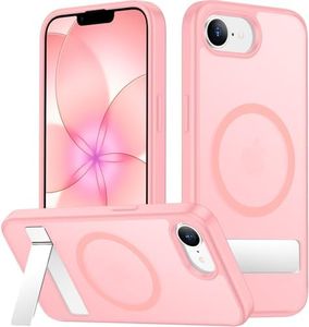 SPIDERCASE Magnetic for iPhone 17e Case for iPhone 16e Case, with [3 Stand Ways] [Military Grade Drop Protection] Invisible Stand Shockproof Slim Case for iPhone 17e/16e 6.1 inch, Pink