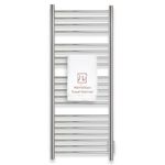 WarmlyYours Bellagio Electric Heated Towel Rack, 20-Bars Wall Mounted Towel Warmer Polished Stainless Steel for Luxury Spa-Like Comfort in Your Bathroom, Hardwired