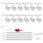 Bravsekai 12 LED Ceiling Light, Ceiling Light 6000 K Cool White with Extra 2 m Rail Led Ceiling 20 W Track Lighting for Bedroom, Kitchen, Dining Room, Hallway