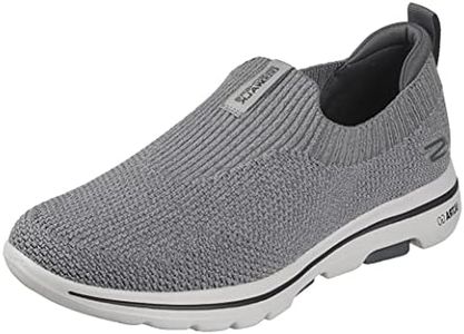 Skechers Mens GO Walk 5 - TOWNWAY Gray Walking Shoe - 8 UK (216042)