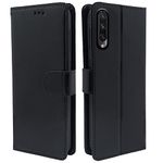 Pikkme Samsung Galaxy A50 / A50s / A30s Flip Case | Vintage Leather Finish | Inside TPU with Card Pockets | Wallet Stand | Magnetic Closing | Flip Cover for Samsung Galaxy A50 / A50s / A30s (Black)