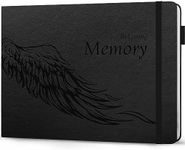 Legend Planner Funeral Guest Book for Memorial Service – Hard Cover Celebration of Life Guest Book – Memorial Book for Funeral Signing – 600 Guest Entries, Hardcover, 10" x 7" (Black)