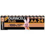 Duracell Plus AA Batteries (24 Pack) - Alkaline 1.5V - Up To 100% Extra Life - Reliability For Everyday Devices - 0% Plastic Packaging - 10 Year Storage - LR6 MN1500