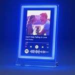 witfox Custom Spotify Plaque - Personalized Gifts for Women Men, Personalized Wedding Gifts for The Couple, Custom Photo Gifts for Boyfriend Girlfriend Music Plaque Custom Neon Signs Light