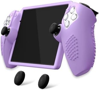 PlayVital Design for PS Portal Silicone Protective Case with Thumb Grips – Enhanced Grip Comfort | Anti-Slip 3D Studded Design | Full Protection | Perfect Fit - Mauve Purple