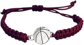 Sportybella Basketball Charm Bracelet- Adjustable Bracelets For Girls And Boys w/Basketball Charm. Basketball Gifts And Souvenir for Basketball Players. Unisex Friendship Bracelet, Adjustable to fit