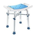 Aliseniors Shower Chair for Inside Shower - Nonslip Bath Shower Stool with Padded Seat Holes for Tub and Bathroom - Comfortable Bathing Bench for Elderly, Senior or Disabled and Handicap