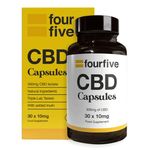 fourfive CBD Capsules - 300mg Strength CBD for Sports Performance, Mental Wellbeing & Improved Sleep, Unflavoured, Natural & Vegan Friendly, 30 Capsules