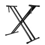 CROWNSHOP Keyboard Stand 49cm-97cm Adjustable Height Folding X Type Piano Stand Double-Braced Music Piano Keyboard Stand for Keyboards and Digital Pianos