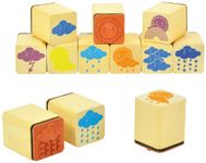 Eduplay 220116 Weather Stamp Set of 12'' Nature Temple, Multi Colour