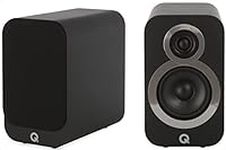 Q ACOUSTICS 3010i Compact Bookshelf Speakers Pair Carbon Black - Featuring 2-way Reflex Enclosure Type, 100mm (4") Bass Driver, and 22mm (0.9") Tweeter - Stereo Hifi/Passive