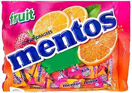 Mentos Foodkoncept Chewy Mints Assorted Fresh Mixed Fruit Variety Candy, Orange/Strawberry/Lime/Lemon, 10.50 Ounce