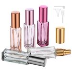 Segbeauty 5pcs 10ML Perfume Travel Refillable, Mini Cologne Perfume Bottles Empty, Portable Atomizer Sprayer for Perfume Travel Size Spray Bottle Pocket Glass Spray Bottles Toiletries Sample Dispenser