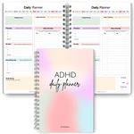 ADHD Daily Planner for Neurodivergent Adults - Productivity Daily Planner & Task Management to Stay Organized and Focused - A5 Pastel Rainbow