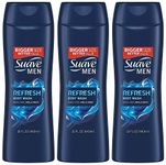 Suave Men Body Wash, Refresh, 15 Fl Ounce (Pack of 3)