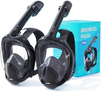 Zenoplige Full Face Snorkel Mask Adults,Dry-Top Snorkeling Gear with Camera Mount,Foldable 180-Degree Panoramic Scuba Mask for Snorkeling Diving Swimming Travel,Snorkel Mask Anti-Fog & Anti-Leak