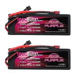 CNHL 6200mAh 2S Lipo Battery 100C 7.4V Hard Case Battery with Deans T Plug for RC Car Truggy Truck Boat (2 Packs)