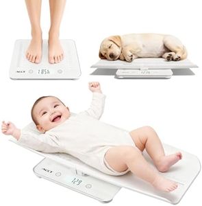 ACCT Baby Scale, Multifunctional Baby Weight Scale, Pet Scale for Puppy, Cat, Adult Scale Up to 330lbs, Accurate Digital Scale with Hold Function, 23-inch Height Measurement, 5 Units, LCD Screen