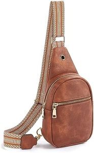 Telena Sling Bag for Women Vegan Leather Small Fanny Pack Crossbody, Chest Bag, Brown