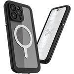 Ghostek NAUTICAL slim iPhone 14 Pro Max Case Waterproof with Screen Protector, MagSafe Magnet, and Camera Lens Cover Rugged Full Body Shell Designed for 2022 Apple iPhone 14 Pro Max (6.7 inch) (Clear)