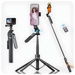 Tygot T-14 Selfie Stick Bluetooth Selfie Sticks with Extendable Tripod Stand, Remote & 360 Rotating Head, 3-in-1 Selfie Stick, Compatible with All Smartphones