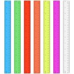 21 Pack Clear Plastic Rulers 12 Inch Ruler for School Transparent Ruler with Inches and Centimeters Assorted Color Ruler Clear Kids Ruler for School, Home and Office