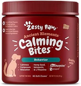 Zesty Paws Calming Chews for Dogs - Composure & Relaxation for Everyday Stress & Separation - for Fireworks, Storms & Travel – AE - Bison - 90 Count