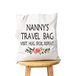 WCGXKO Nanny Gift Mother’s Day Gift for Nanny Grandma Travel Gift Toiletry Bag Nanny Gift from Grandchildren, Nanny's Travel Tote