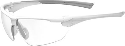 ACE Evo Safety Glasses - Lab Work Glasses with Anti Fog Coating - for Cosmetics, Medicine, Science, Chemistry etc. - White Frame with Clear Lenses