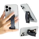 LoveHandle PRO Premium Phone Grip - Phone Strap - Magnetic Phone Mount and Kickstand for Smartphone and Tablet - Black Leopard