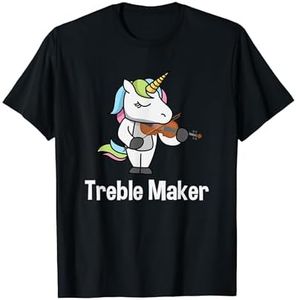 Violinist Shirt for Girls - Treble Maker Unicorn Violin Gift T-Shirt