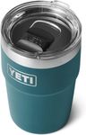 YETI Rambler Cup, Vacuum Insulated Stainless Steel Stackable Cup with Magslider Lid, Agave Teal, 16 oz (475 ml)