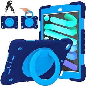 iPad 6th/5th Generation Case 9.7 inch with Pencil Holder [360 Rotating Hand ] & Stand, Full-Body Silicone+PC Protection Rotating Stand Shockproof Kids Case for iPad 6th/5th/ Air 2/ Pro 9.7