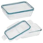 Snapware 4-Piece Total Solution Rectangle Food Storage Set, Glass