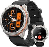 KOSPET Tank T3 Ultra Smart Watch GPS for Men, 5ATM Waterproof, Pressure&Altitude&Compass, 480mAh Extra-large Battery, Full Metal Body Rugged Military Smartwatch Bluetooth Calling-1.43” AMOLED Display