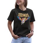 American Classics Masters of The Universe TV Series She-Ra & Swiftwind Black Adult T-Shirt Tee