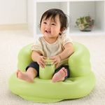 Fratelli Richell Japan Soft Baby Bath & Floor Seat/Sofa/Chair with inbuilt Inflatable Pump - Green