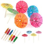 25PCS Cocktail Umbrellas for Drinks - Colourful Paper Drinks Umbrellas