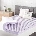 Best Price Mattress 3 Inch Egg Crate Memory Foam Mattress Topper with Soothing Lavender Infusion, CertiPUR-US Certified, Twin