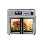 Kalorik MAXX Complete Digital Air Fryer Oven, 26 Quart, 10-in-1 Countertop Toaster Oven Air Fryer Combo, Up to 500°, 14 Accessories & 60 Recipe Cookbook, 1750W, Stainless Steel