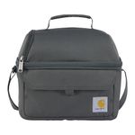 Carhartt Insulated 12 Can Two Compartment Lunch Cooler, Durable Fully-Insulated Lunch Box, Dual Compartment (Gravel)