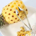 WOTOFY Stainless Steel Pineapple Cutter Pineapple Eye Peeler Color Me Metal Pineapple Seed Remover Clip Kitchen Tools for Home or Outdoor, Dishwasher Safe (1 pcs)