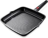 URBN-CHEF Frying, Sauté, & Grill Cast Aluminum Non Stick Pan Gas Electric Induction Skylight Edition (28 Grill Pan)