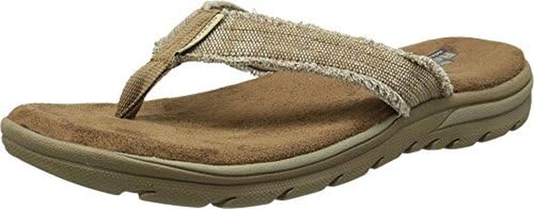 Skechers USA Men's Bosnia Flip Flop, Tan, 11 M US